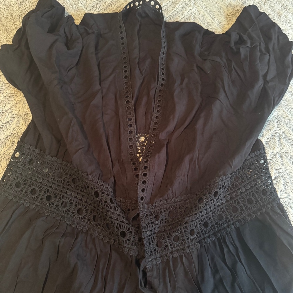 Black swim coverup
